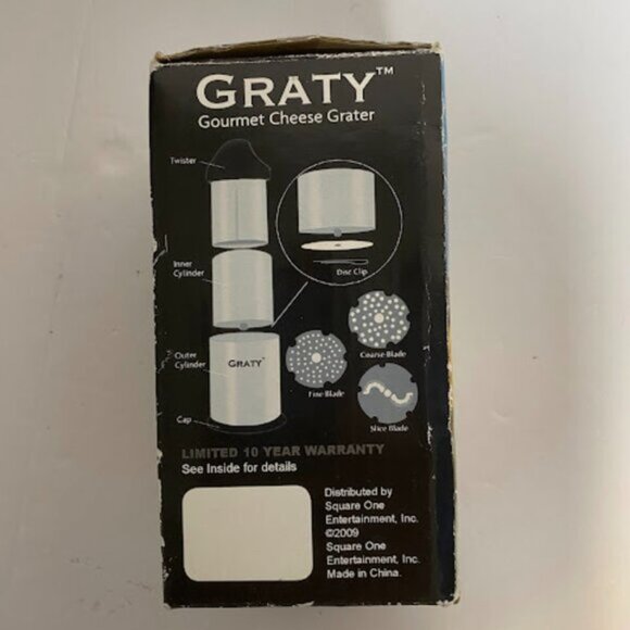 Graty Gourmet Cheese Grater 'As Seen On TV' Rotary Shredder with Blades - Picture 5 of 9